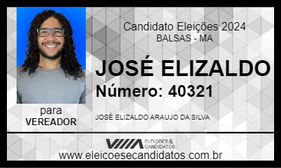 Candidato JOSÉ ELIZALDO 2024 - BALSAS - Eleições