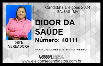 Candidato DIDOR DA SAÚDE 2024 - BALSAS - Eleições