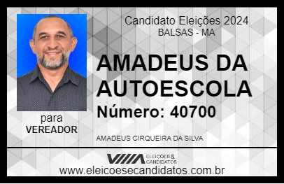 Candidato AMADEUS DA AUTOESCOLA 2024 - BALSAS - Eleições