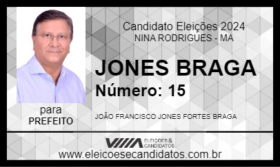 Candidato JONES BRAGA 2024 - NINA RODRIGUES - Eleições