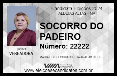 Candidato SOCORRO DO PADEIRO 2024 - ALDEIAS ALTAS - Eleições