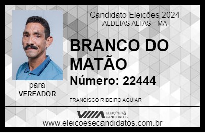 Candidato BRANCO DO MATÃO 2024 - ALDEIAS ALTAS - Eleições