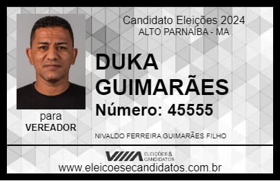 Candidato DUKA GUIMARÃES 2024 - ALTO PARNAÍBA - Eleições