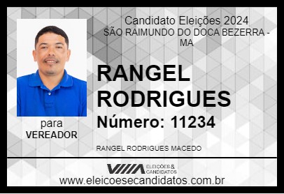 Candidato RANGEL RODRIGUES 2024 - SÃO RAIMUNDO DO DOCA BEZERRA - Eleições