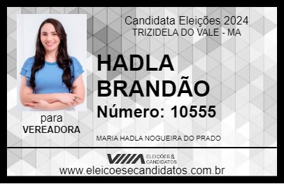 Candidato HADLA BRANDÃO 2024 - TRIZIDELA DO VALE - Eleições