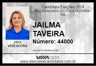 Candidato JAILMA TAVEIRA 2024 - SÃO RAIMUNDO DO DOCA BEZERRA - Eleições