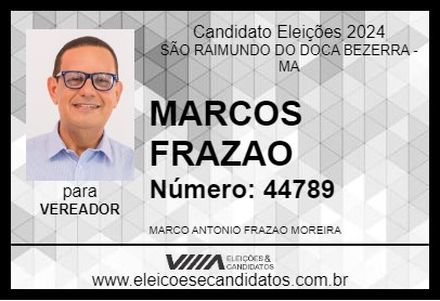 Candidato MARCOS FRAZAO 2024 - SÃO RAIMUNDO DO DOCA BEZERRA - Eleições