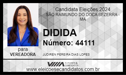 Candidato DIDIDA 2024 - SÃO RAIMUNDO DO DOCA BEZERRA - Eleições