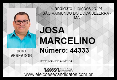 Candidato JOSA MARCELINO 2024 - SÃO RAIMUNDO DO DOCA BEZERRA - Eleições