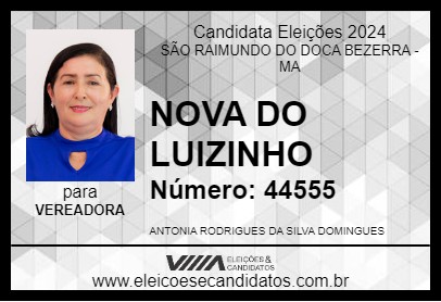 Candidato NOVA DO LUIZINHO 2024 - SÃO RAIMUNDO DO DOCA BEZERRA - Eleições