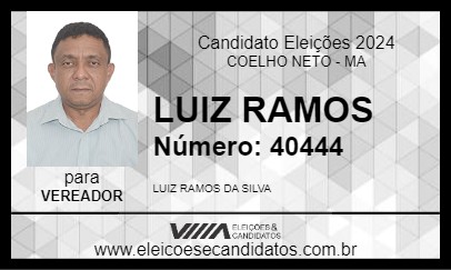 Candidato LUIZ RAMOS 2024 - COELHO NETO - Eleições