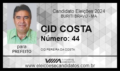 Candidato CID COSTA 2024 - BURITI BRAVO - Eleições