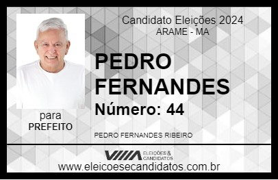 Candidato PEDRO FERNANDES 2024 - ARAME - Eleições