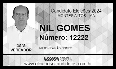 Candidato NIL GOMES 2024 - MONTES ALTOS - Eleições