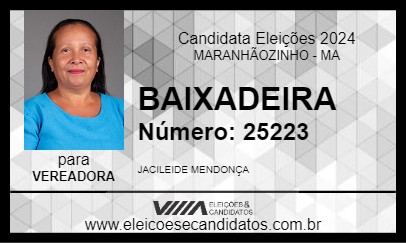 Candidato BAIXADEIRA 2024 - MARANHÃOZINHO - Eleições