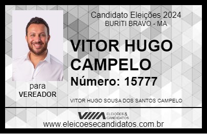 Candidato VITOR HUGO CAMPELO 2024 - BURITI BRAVO - Eleições