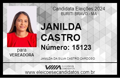 Candidato JANILDA CASTRO 2024 - BURITI BRAVO - Eleições