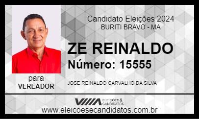 Candidato ZE REINALDO 2024 - BURITI BRAVO - Eleições