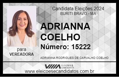 Candidato ADRIANNA COELHO 2024 - BURITI BRAVO - Eleições