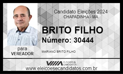 Candidato BRITO FILHO 2024 - CHAPADINHA - Eleições