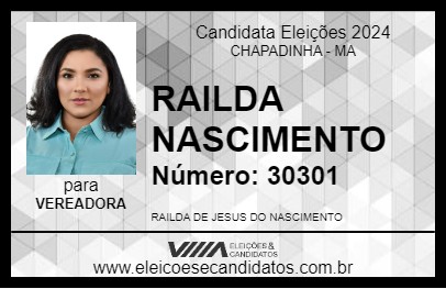 Candidato RAILDA NASCIMENTO 2024 - CHAPADINHA - Eleições