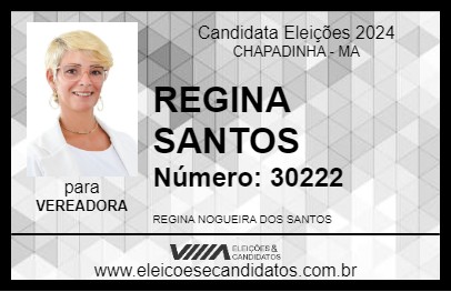 Candidato REGINA SANTOS 2024 - CHAPADINHA - Eleições