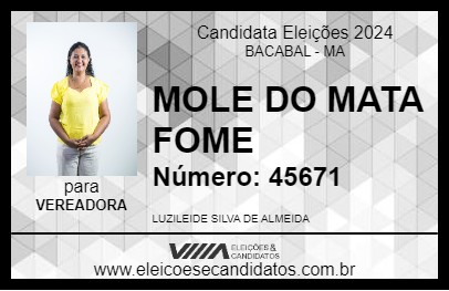 Candidato LUZILEIDE MOLE DO MATA FOME 2024 - BACABAL - Eleições