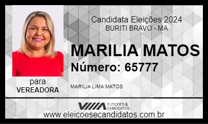 Candidato MARILIA MATOS 2024 - BURITI BRAVO - Eleições