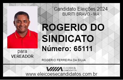 Candidato ROGERIO DO SINDICATO 2024 - BURITI BRAVO - Eleições