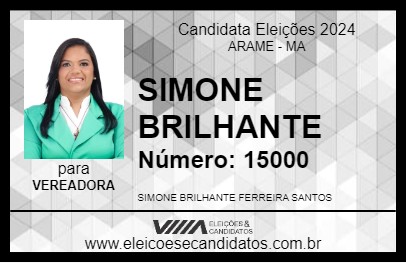 Candidato SIMONE BRILHANTE 2024 - ARAME - Eleições