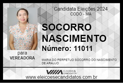 Candidato SOCORRO NASCIMENTO 2024 - CODÓ - Eleições