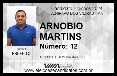 Candidato ARNOBIO MARTINS 2024 - JENIPAPO DOS VIEIRAS - Eleições