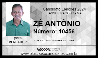 Candidato ZÉ ANTÔNIO 2024 - TASSO FRAGOSO - Eleições