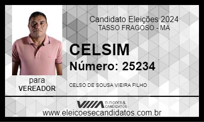 Candidato CELSIM 2024 - TASSO FRAGOSO - Eleições