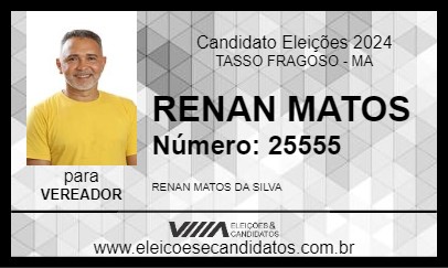 Candidato RENAN MATOS 2024 - TASSO FRAGOSO - Eleições