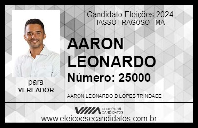 Candidato AARON LEONARDO 2024 - TASSO FRAGOSO - Eleições