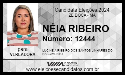 Candidato NÉIA RIBEIRO 2024 - ZÉ DOCA - Eleições