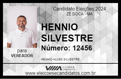 Candidato HENNIO SILVESTRE 2024 - ZÉ DOCA - Eleições