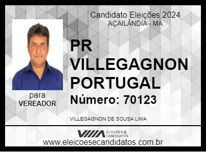 Candidato PR VILLEGAGNON PORTUGAL 2024 - AÇAILÂNDIA - Eleições