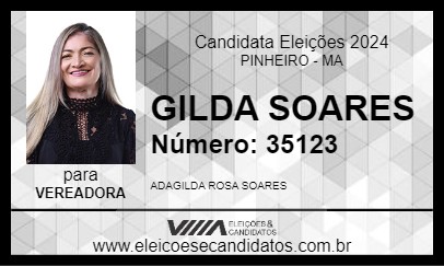 Candidato GILDA SOARES 2024 - PINHEIRO - Eleições