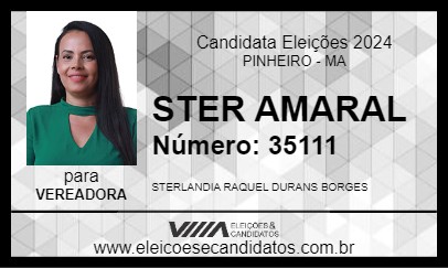 Candidato STER AMARAL 2024 - PINHEIRO - Eleições