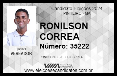 Candidato RONILSON CORREA 2024 - PINHEIRO - Eleições