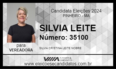 Candidato SILVIA LEITE 2024 - PINHEIRO - Eleições