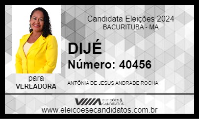 Candidato DIJÉ 2024 - BACURITUBA - Eleições