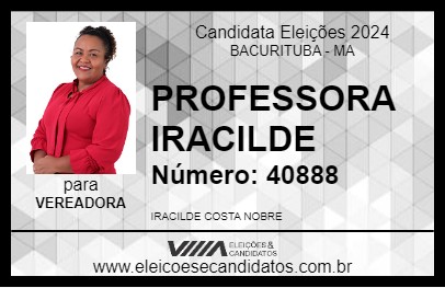 Candidato PROFESSORA IRACILDE 2024 - BACURITUBA - Eleições