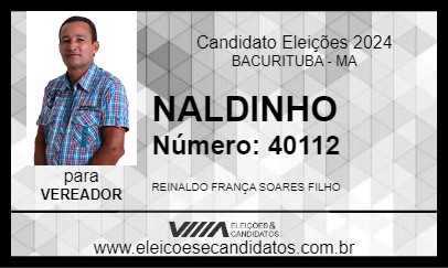 Candidato NALDINHO 2024 - BACURITUBA - Eleições