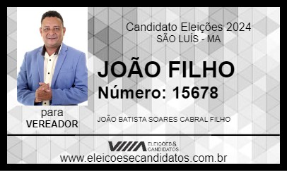 Candidato JOÃO FILHO 2024 - SÃO LUÍS - Eleições