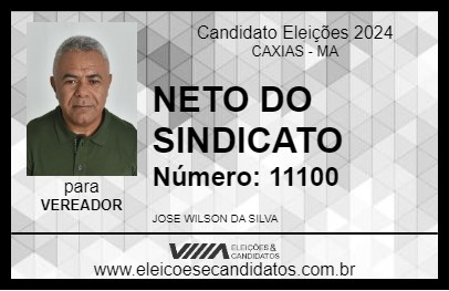 Candidato NETO DO SINDICATO 2024 - CAXIAS - Eleições