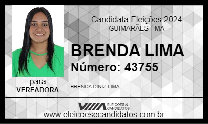 Candidato BRENDA LIMA 2024 - GUIMARÃES - Eleições