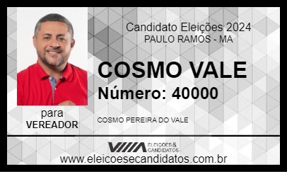 Candidato COSMO VALE 2024 - PAULO RAMOS - Eleições